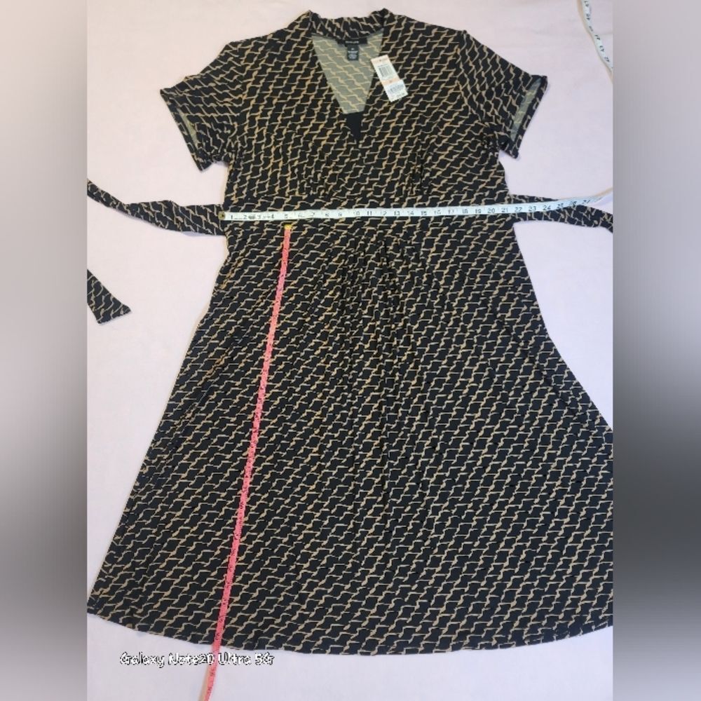 0819. NWTs ~ Style & Co. ~ Geometric Print Dress ~ 2XL ~ Empire Waist~ Slimming! - Picture 7 of 8